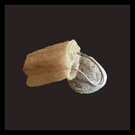Loofah naturel cordelette